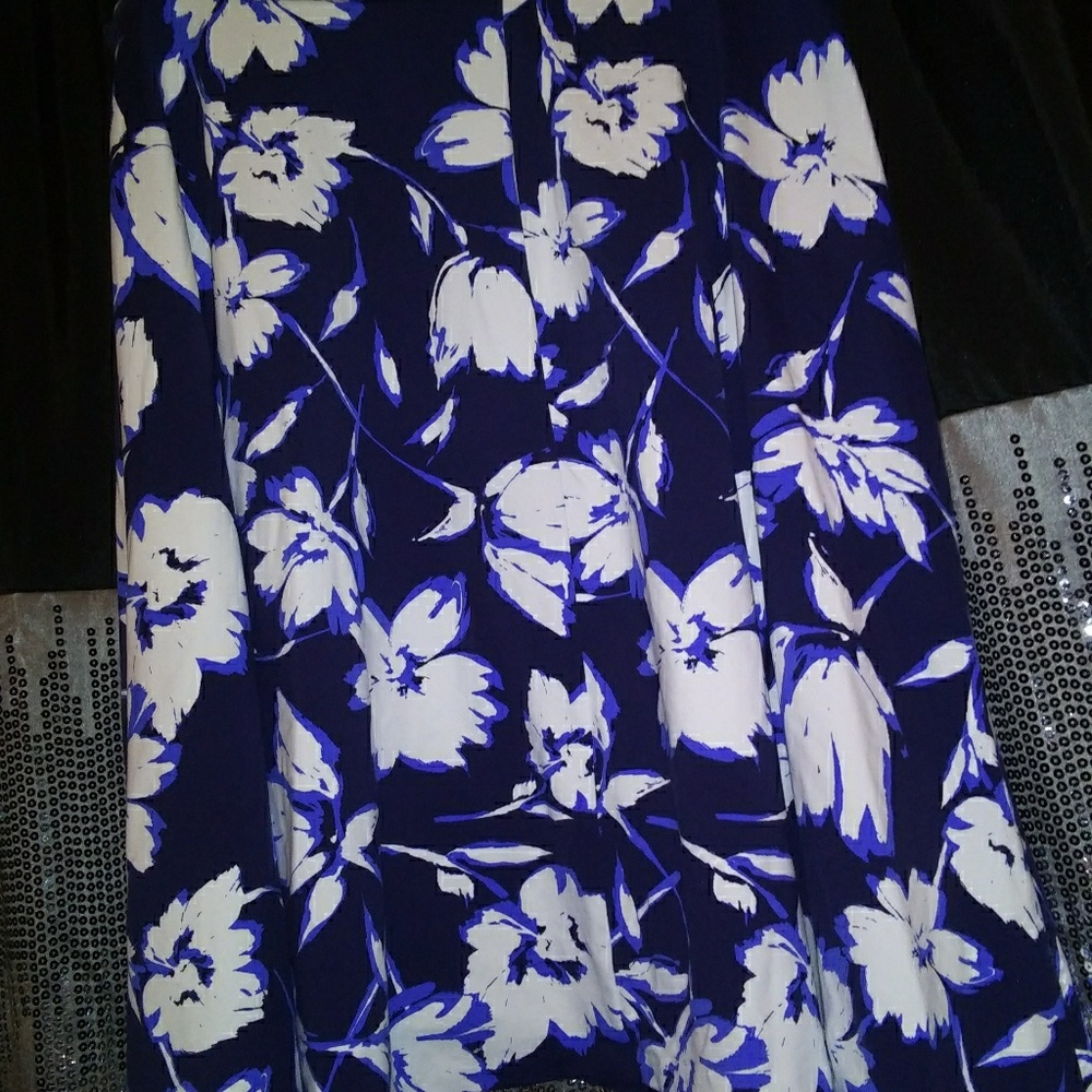 Adrienne vittadini flowered skirt